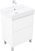 AQUANET Тумба под раковину Nova Lite 2.0 60 напольная, белый глянец AQUANET-346336