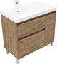 AQUANET Тумба под раковину Nova Lite 2.0 90 напольная, дуб рустикальный, левая AQUANET-346346