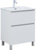 AQUANET Тумба под раковину Вега 60 напольная белый глянец AQUANET-362551