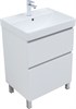 AQUANET Тумба под раковину Вега 60 напольная белый глянец AQUANET-362551