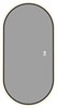 AQUANET Зеркало Контур 500х1000 LED TX овал, антипар, черный AQUANET-367656