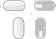 AQUANET Зеркало Контур 500х1000 LED TX овал,черный AQUANET-367644