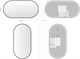 AQUANET Зеркало Контур 600х1200 LED TX овал, антипар, черный AQUANET-367657