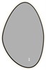 AQUANET Зеркало Контур 700х1000 LED TX ассиметричное, антипар, черный AQUANET-367659