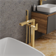 DK Напольный смеситель для ванны с душем Bayern.Liszt DA1516007 матовое золото DA1516007