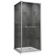 ABBER Schwarzer Diamant Душевой уголок квадратный двери раздвижные размер 100x100 см, профиль - хром / стекло - прозрачное AG0A100