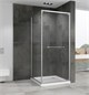 ABBER Schwarzer Diamant Душевой уголок квадратный двери раздвижные размер 100x100 см, профиль - хром / стекло - прозрачное AG0A100