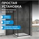 ABBER Schwarzer Diamant Душевой уголок квадратный двери раздвижные размер 90x90 см, профиль - черный / стекло - прозрачное AG0A090B