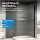 ABBER Immer Offen Душевая перегородка профиль - черный / стекло - рифленое ширина 100 см AG61101R8