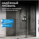 ABBER Komfort Душевая перегородка профиль - черный / стекло - прозрачное ширина 100 см AG09100B