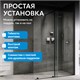 ABBER Komfort Душевая перегородка профиль - черный / стекло - прозрачное ширина 120 см AG09120B