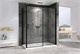 ABBER Komfort Душевой уголок прямоугольный двери раздвижные размер 130x100 см, профиль - черный / стекло - прозрачное AG93130B-S102B