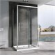 ABBER Schwarzer Diamant Душевой уголок прямоугольный двери раздвижные размер 150x60 см, профиль - хром / стекло - прозрачное AG30150H-S60-S60