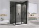 ABBER Sonnenstrand Душевой уголок прямоугольный двери складная размер 120x70 см, профиль - черный / стекло - прозрачное AG07120B-S70B