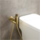 AQUATEK Alpha Комплект для гигиенического душа встроенный (смеситель + гигиеническая лейка + шланг), шлиф. золото AQ1919BG