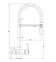 DK Смеситель для кухонной мойки с фильтром сатин (DA1462504Satin) DA1462504Satin