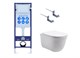 AQUATEK SET КЛАССИК INS17 (рама INS-0000017 +крепление KKI-0000002 +унитаз КЛАССИК AQ1111-00 с тонким сиденьем плавного закрывания) SET AQUATEK КЛАССИК INS17