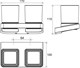RAVAK Держатель с двумя стаканами (стекло) TD 220.20 черный X07P558