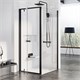 RAVAK Душевые двери поворотные PDOP1-90 профиль черный, прозрачное стекло Transparent 03G70300Z1