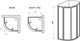 RAVAK Supernova Душевой уголок четверть круга размер 80x80 см двери раздвижные, профиль - черный / стекло - матовое 3114O302ZG