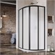RAVAK Supernova Душевой уголок четверть круга размер 90x90 см двери раздвижные, профиль - черный / стекло - полистирол 3117O30211
