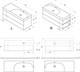 RAVAK Lite Тумба под умывальник подвесная ширина 120 см, розовый X000001884