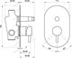 RAVAK Смеситель скрытого монтажа Espirit ES 061.00CR.O2, с автоматическим выключателем, хром X070204