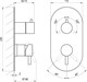RAVAK Смеситель скрытого монтажа Espirit ES 068.10WV.O3.RB07F, с переключателем ванна/душ,  для R-box, белый вельвет X070246