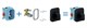 RAVAK Смеситель настенный без переключателя TD F 066.20 для R-box черный X070159