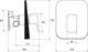 RAVAK Смеситель настенный без переключателя TD F 066.20 для R-box черный X070159