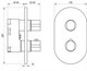 RAVAK Смеситель скрытого монтажа CR II 067.20BL.O3 ЧЕРНЫЙ (3 вывода) + нужен RB 071.50 (X070074) X070469
