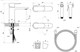 RAVAK Смеситель для умывальника с гигиеническим душем 175 мм CR II 112.20BL ЧЕРНЫЙ X070462