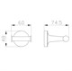 WONZON & WOGHAND Двойной крючок для ванной SIMPLE, Хром (WW-6525) WW-6525