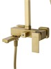 WONZON & WOGHAND Душевая система CUBE, Брашированное золото (WW-88739016-BG) WW-88739016-BG