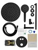 WONZON & WOGHAND Душевая система с термостатом встраиваемая STICK, Черный матовый (WW-88929010-MB) WW-88929010-MB