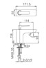WONZON & WOGHAND Смеситель для раковины SHARK, Хром (WW-481101-CR) WW-481101-CR