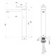 WONZON & WOGHAND Смеситель для раковины высокий CUBE, Хром (WW-88239016-CR) WW-88239016-CR