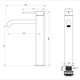 WONZON & WOGHAND Смеситель для раковины высокий STICK, Хром (WW-88239017-CR) WW-88239017-CR