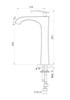 WONZON & WOGHAND Смеситель для раковины высокий TRIUMPH, Хром (WW-561104-CR) WW-561104-CR