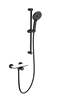 WONZON & WOGHAND Смеситель для душа с гарнитуром ClickPlate, Черный матовый (WW-B2052-A-MB) WW-B2052-A-MB