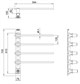 WONZON & WOGHAND Полотенцесушитель электрический встраиваемый DORTMUND, Белый матовый (WW-A364-MW) WW-A364-MW