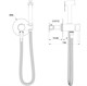 WONZON & WOGHAND Смеситель с гигиеническим душем встраиваемый STICK, Хром (WW-88829902-CR) WW-88829902-CR