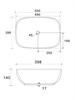 WONZON & WOGHAND Накладная раковина прямоугольная TAHOE, белый глянцевый (WW-RN41286-GW) WW-RN41286-GW