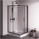 AM.PM Above Душевое ограждение 120x90 прямоугольное, раздвижные двери, профиль черный матовый, стекло прозрачное W9XG-403-12090-BT