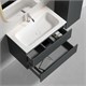 SANCOS Тумба подвесная Сноб Р (Snob R) 790х445х500, c двумя ящиками оснащенными доводчиками, темный антрацит матовый, арт.SNR80MDH SNR80MDH