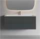 SANCOS Тумба подвесная Сноб Р (Snob R) 1195х445х500, c двумя ящиками оснащенными доводчиками, темный антрацит матовый, арт.SNR120MDH SNR120MDH