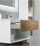 SANVIT КОНТУР Тумба подвесная для ванной комнаты , 1 выдвижной ящик, 1 открытая ниша (раковина r9100d) kkont100mk