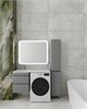 STYLE LINE Тумба подвесная "Даллас 110" Люкс Плюс серая с раковиной ESTETUS Даллас 1100*480 левый СС-00002619