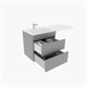 STYLE LINE Тумба подвесная "Даллас 120" Люкс Плюс серая с раковиной ESTETUS Даллас 1200*480 левый СС-00002621
