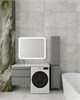 STYLE LINE Тумба подвесная "Даллас 120" Люкс Плюс серая с раковиной ESTETUS Даллас 1200*480 левый СС-00002621